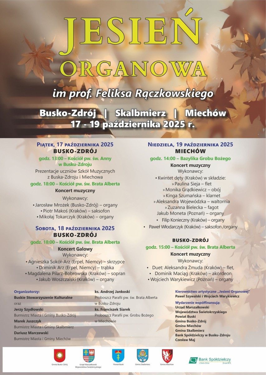 plakat wydarzenia Jesien Organowa